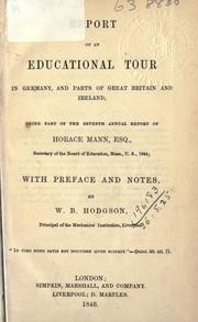 Cover of: Report of an educational tour in Germany: and parts of Great Britain and Ireland