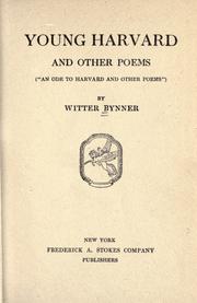 Cover of: Young Harvard, and other poems.: ("An ode to Harvard, and other poems") : By Witter Bynner.