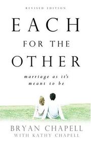 Cover of: Each for the Other: Marriage as Its Meant to Be