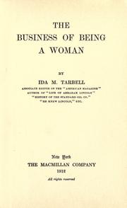 Cover of: The business of being a woman by Ida Minerva Tarbell