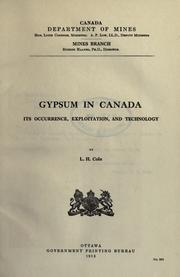 Gypsum in Canada by L. Heber Cole