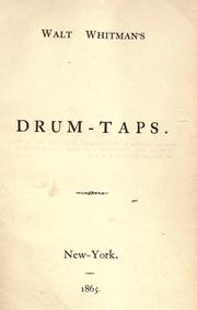 Cover of: Walt Whitman's Drum-taps by Walt Whitman