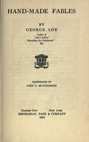 Cover of: Hand-made fables by George Ade