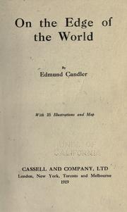 On the edge of the world by Edmund Candler