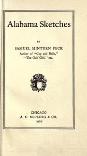 Cover of: Alabama sketches by Peck, Samuel Minturn