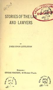Cover of: Stories of the law and layers by MacKay, Donald