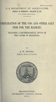 Preparation of the cod and other salt fish for the market by A. W. Bitting
