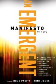 Cover of: An Emergent Manifesto of Hope (emersion: Emergent Village resources for communities of faith)