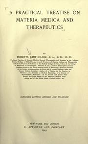 Cover of A practical treatise on materia medica and therapeutics