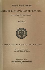 Cover of: A bibliography of William Hogarth.