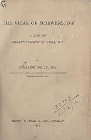 Cover of: The Vicar of Morwenstow by Sabine Baring-Gould