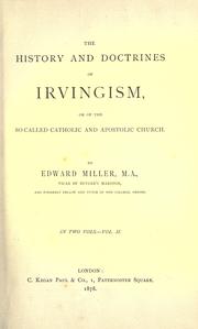 Cover of: history and doctrines of Irvingism: or of the so-called Catholic and Apostolic Church