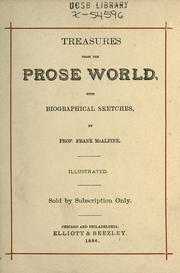 Treasures from the prose world by Frank McAlpine