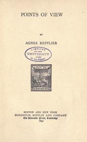 Cover of: Points of view by Agnes Repplier, Agnes Repplier