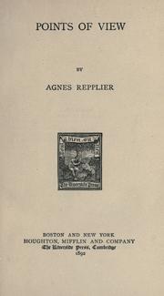 Cover of: Points of view. by Agnes Repplier, Agnes Repplier