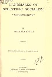 Landmarks of scientific socialism by Friedrich Engels