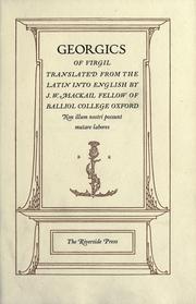 Cover of: Georgics of Virgil by Publius Vergilius Maro