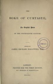 The boke of curtasye, an English poem of the fourteenth century