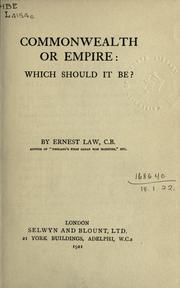 Cover of: Commonwealth or empire: which should it be?