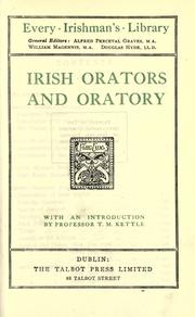 Cover of: Irish orators and oratory. by Tom Kettle, Tom Kettle