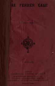 Cover of: The  Ferrer case. by Hilaire Belloc