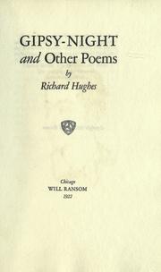 Cover of: Gipsy-night, and other poems by Richard Hughes