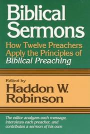 Cover of: Biblical Sermons by Haddon W. Robinson