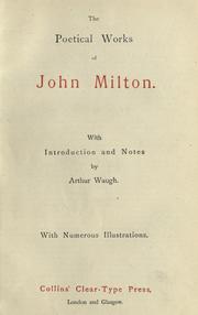 Cover of: Poetical works. by John Milton