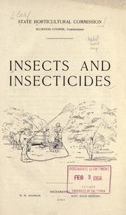 Insects and insecticides by California. State Commission of Horticulture.