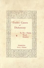 Cover of: Twelve causes of dishonesty.