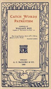 Cover of: Catch words of patriotism