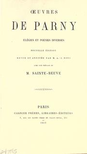Cover of: Oeuvres de Parny by Évariste Désiré de Forges Parny