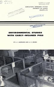 Cover of: Environmental studies with early-weaned pigs