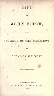 Life of John Fitch by Thompson Westcott