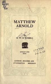Cover of: Matthew Arnold. by George William Erskine Russell