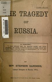 Cover of: The tragedy of Russia