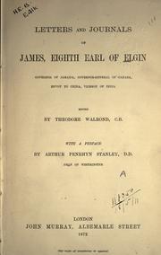 Cover of: Letters and journals.: Edited by Theodore Walrond, with a pref. by Arthur Penrhyn Stanley.