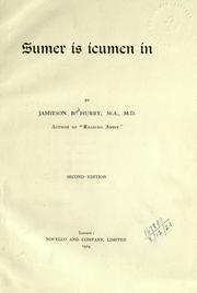 Cover of: Sumer is icumen in