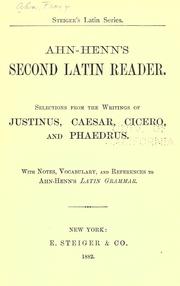 Cover of: Ahn-Henn's second Latin reader. by Franz Ahn