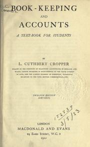 Cover of: Book-keeping and accounts. by Lionel Cuthbert Cropper, Lionel Cuthbert Cropper