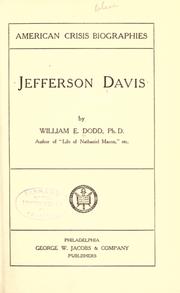 Cover of: Jefferson Davis by William Edward Dodd