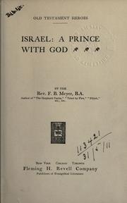 Cover of: Israel: a Prince with God.