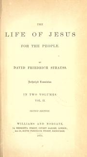 Cover of: A new life of Jesus by David Friedrich Strauss