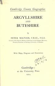 Cover of: Argyllshire and Buteshire.