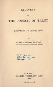 Cover of: Lectures on the Council of Trent, delivered at Oxford, 1892-3.