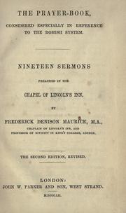 Cover of: The prayer-book by Frederick Denison Maurice