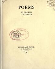 Cover of: Selected poems. by Francis Thompson