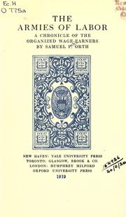 Cover of: The armies of labor by Samuel Peter Orth, Samuel Peter Orth