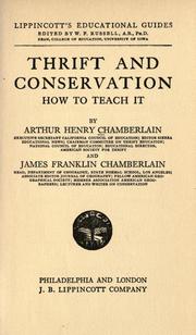 Cover of: Thrift and conservation: how to teach it