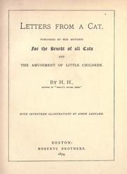Cover of: Letters from a cat by Helen Hunt Jackson